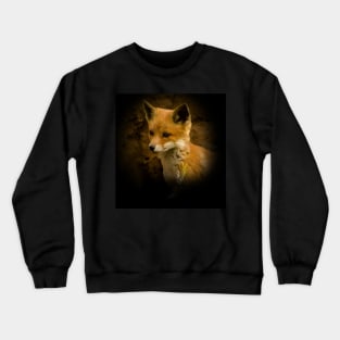 Red fox cub Crewneck Sweatshirt